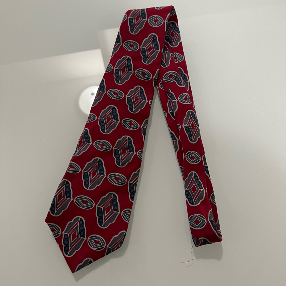 Yves Saint Laurent Red Silk Tie